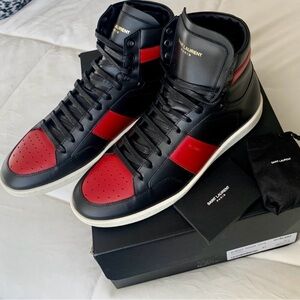 Saint Laurent SI-10H Signature Court Classic Men's High-Top Sneakers